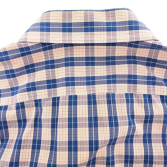 Banana Republic Non-Iron Tailored Slim Fit Shirt Plaid Cotton Men Large - Picture 10 of 10